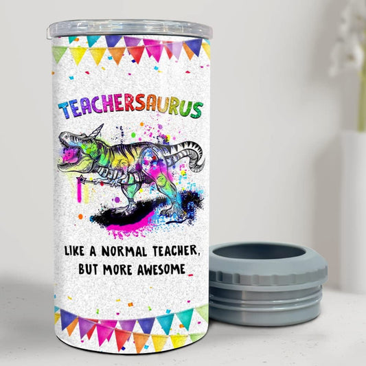 Personalized Teacher Can Cooler Teachers Gift Appreciation Glitter