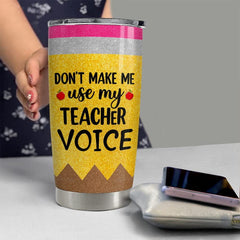Personalized Teacher Tumbler Apple Crayon Funny Gift For Teacher