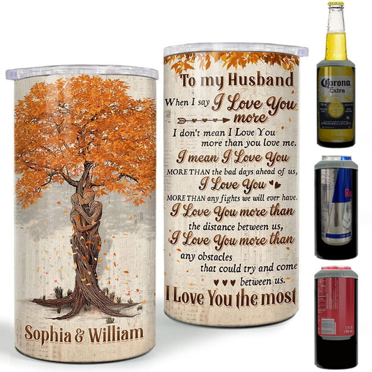 Personalized To My Husband Can Cooler Love Tree For Married Couple