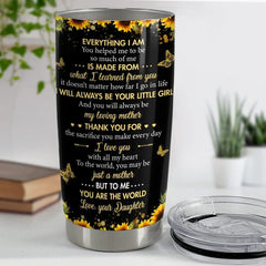 Personalized To My Mom Daughter Tumbler Sunflower Mother's Day Gift