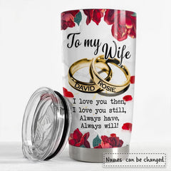 Personalized To My Wife Tumbler Couple Rings Tumblers From Husband