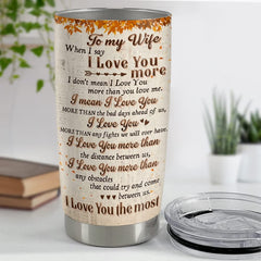 Personalized To My Wife Tumbler Love Tree Tumblers From Husband