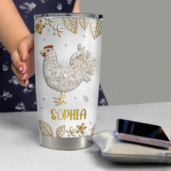Personalized Tumbler I Just Freaking Love Chickens Jewelry Style