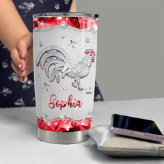Personalized Tumbler Just A Girl Who Loves Chicken Jewelry Style