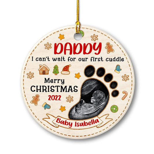 Personalized Upcoming Baby Ornament Pregnancy New Baby