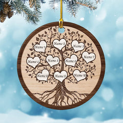 Personalized Whole Family Ceramic Ornament Christmas
