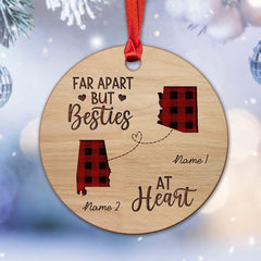 Personalized Wood Best Friend Ornament Sister Gift