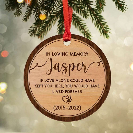 Personalized Wood Cat In Loving Memory Pet Ornament Style