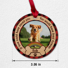 Personalized Wood Custom Dog Photo Memorial Ornament