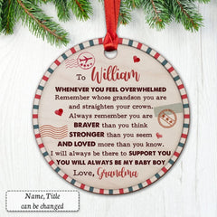 Personalized Wood Letter From Grandma Ornament