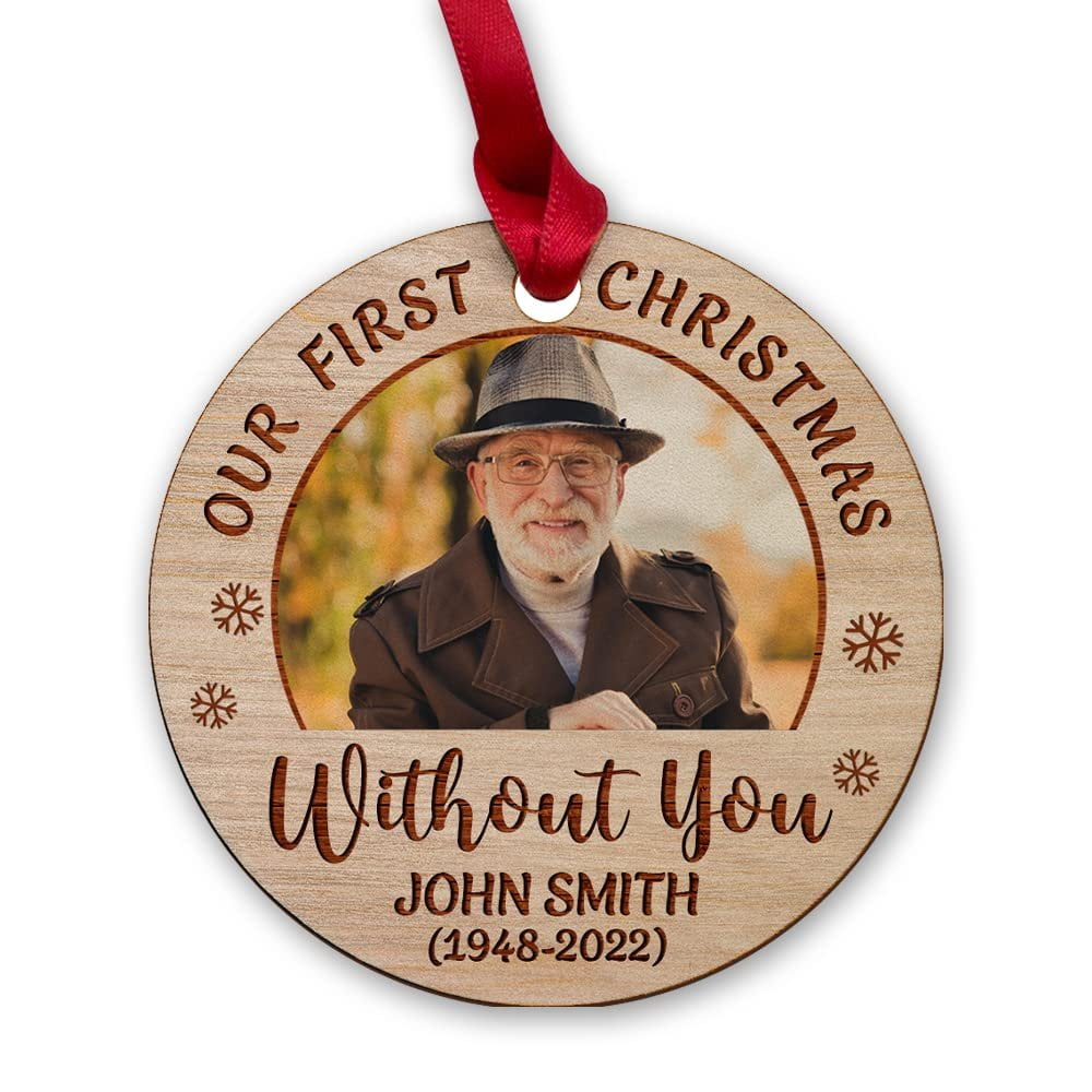 Personalized Wood Memorial Loved One Ornament