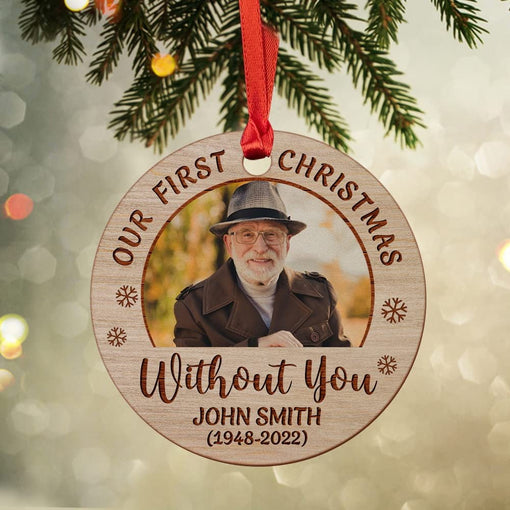 Personalized Wood Memorial Loved One Ornament