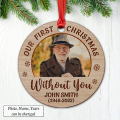 Personalized Wood Memorial Loved One Ornament